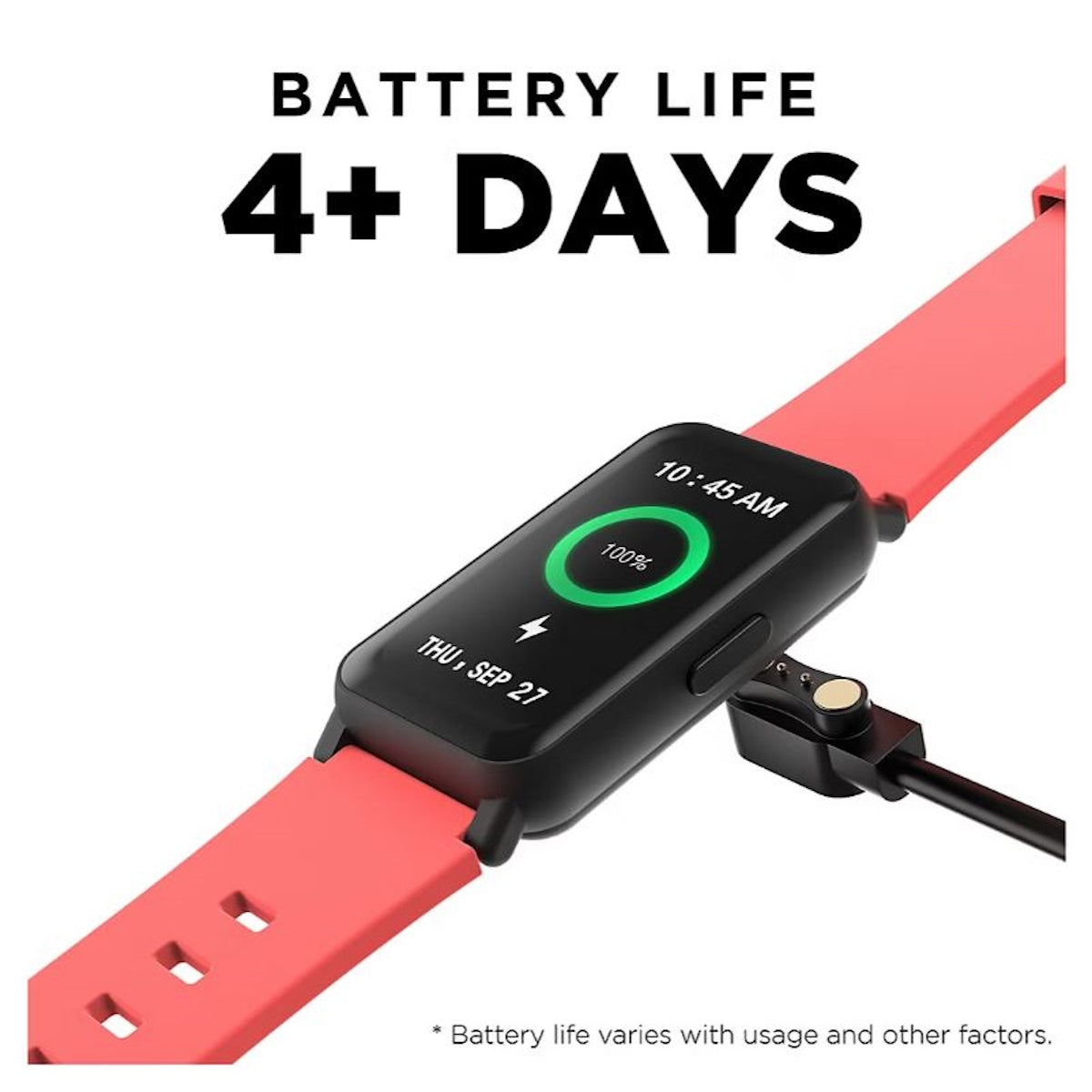 iTouch Active 4 Unisex Coral Smartwatch Fitness Tracker TC4S01-G14
