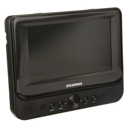 Sylvania SDVD7751 7" Dual Screen Portable DVD Player, built-in stereo speakers