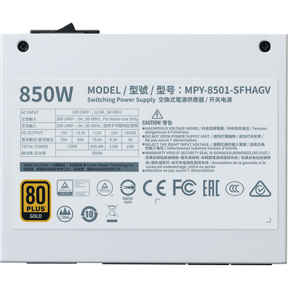 Cooler Master V850 SFX Gold 850W 80 PLUS Gold Modular SFX Power Supply White