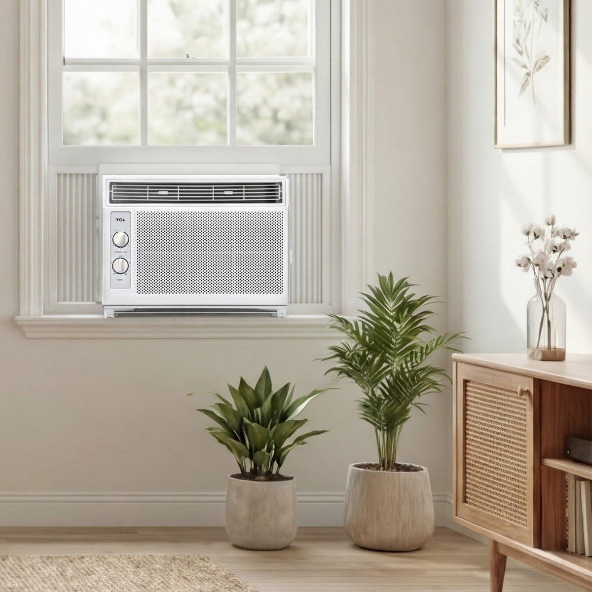 TCL 5,000 BTU (DOE) Mechanical Window Air Conditioner Cools 150 sq. ft. in White H5W33M