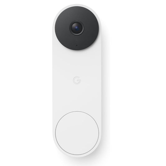 Google - Nest Doorbell (wired, 3rd gen) - Latest Model - 2K Video and Gemini - Snow GA09967-US