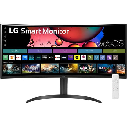 LG - 34SR65QC-B 34" Smart Curved Monitor 100Hz UltraWide QHD 3440x1440 5ms