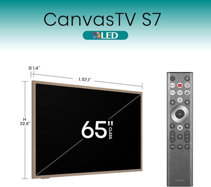 Hisense 65-Inch Class QLED 4K S7N CanvasTV Series Dolby Vision HDR Google Smart TV 65S7N  Local Pick Up Only
