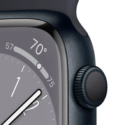 Apple Watch Series 8 45mm Aluminum Case Midnight Sport Band M/L (2022) MNUL3LL/A