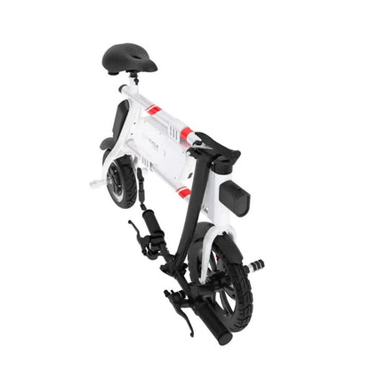 Swagtron Swagcycle Pro Folding SCP-1 E-Bike w/ 15-mile Max Operating Range & 18 mph Max Speed - White 38026-5 - UL Certified: UL2272