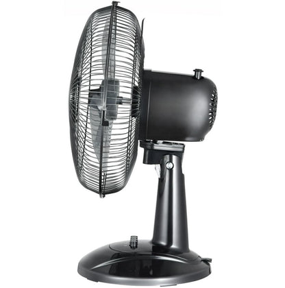 Mainstays 12" 3-Speed Oscillating Table Fan, FT30-8MBB, Black