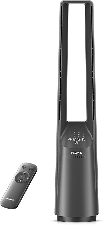 Pelonis 40" Bladeless Tower Fan with Powerful Airflow, Ultra-Quiet DC Motor (22 dB), 6 Speeds, 4 Modes PSFD42W6ALG