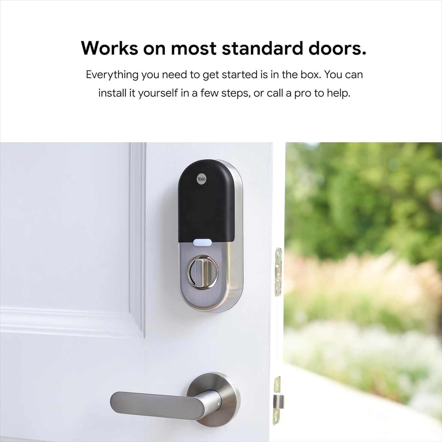 Nest x Yale - Smart Lock Wi-Fi Replacement Deadbolt with App/Keypad/Voice assistant Access - Satin Nickel