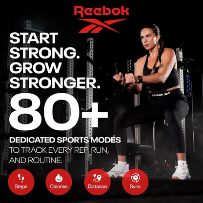 Reebok - PULSE Smartwatch with 1.43" AMOLED Display, 10-Day Battery Life, 80+ Sport Modes