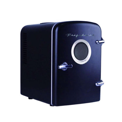 Frigidaire Portable Retro 6-can Mini Fridge Built-in Bluetooth Speaker EFMIS151-BLACK