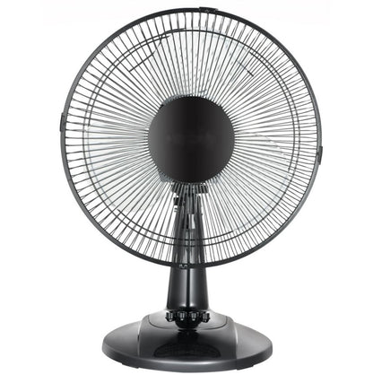 Mainstays 12" 3-Speed Oscillating Table Fan, FT30-8MBB, Black