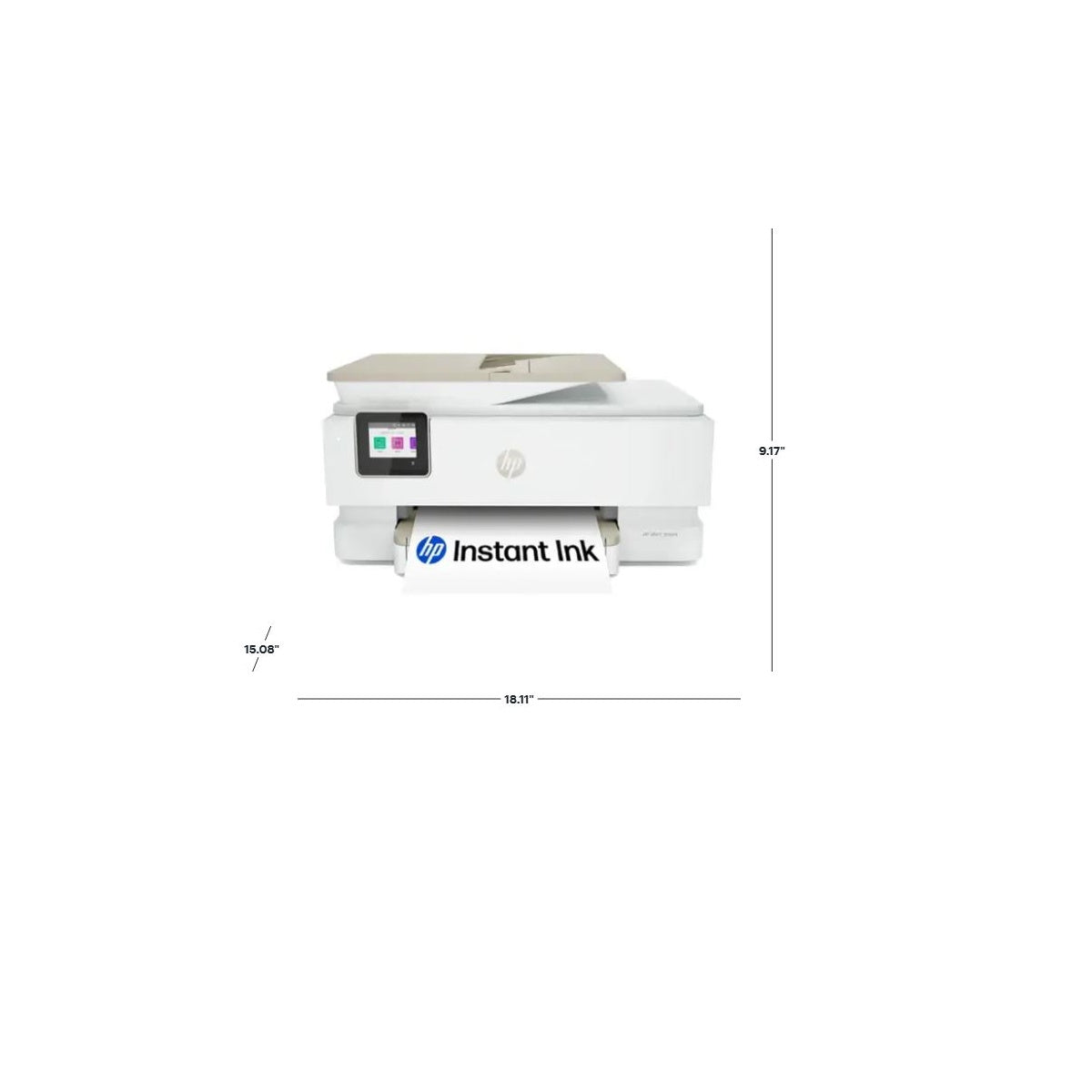 HP - Envy Inspire 7955e Wireless AI-Enabled AiO Inkjet Photo Printer White & Sandstone 1W2Y8A#B1H
