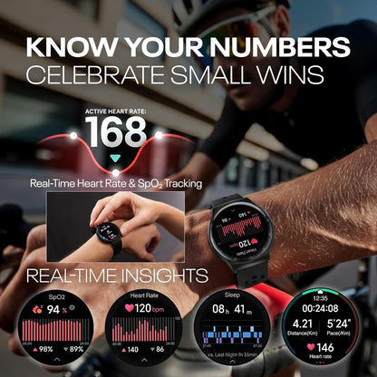 Reebok - PULSE Smartwatch with 1.43" AMOLED Display, 10-Day Battery Life, 80+ Sport Modes
