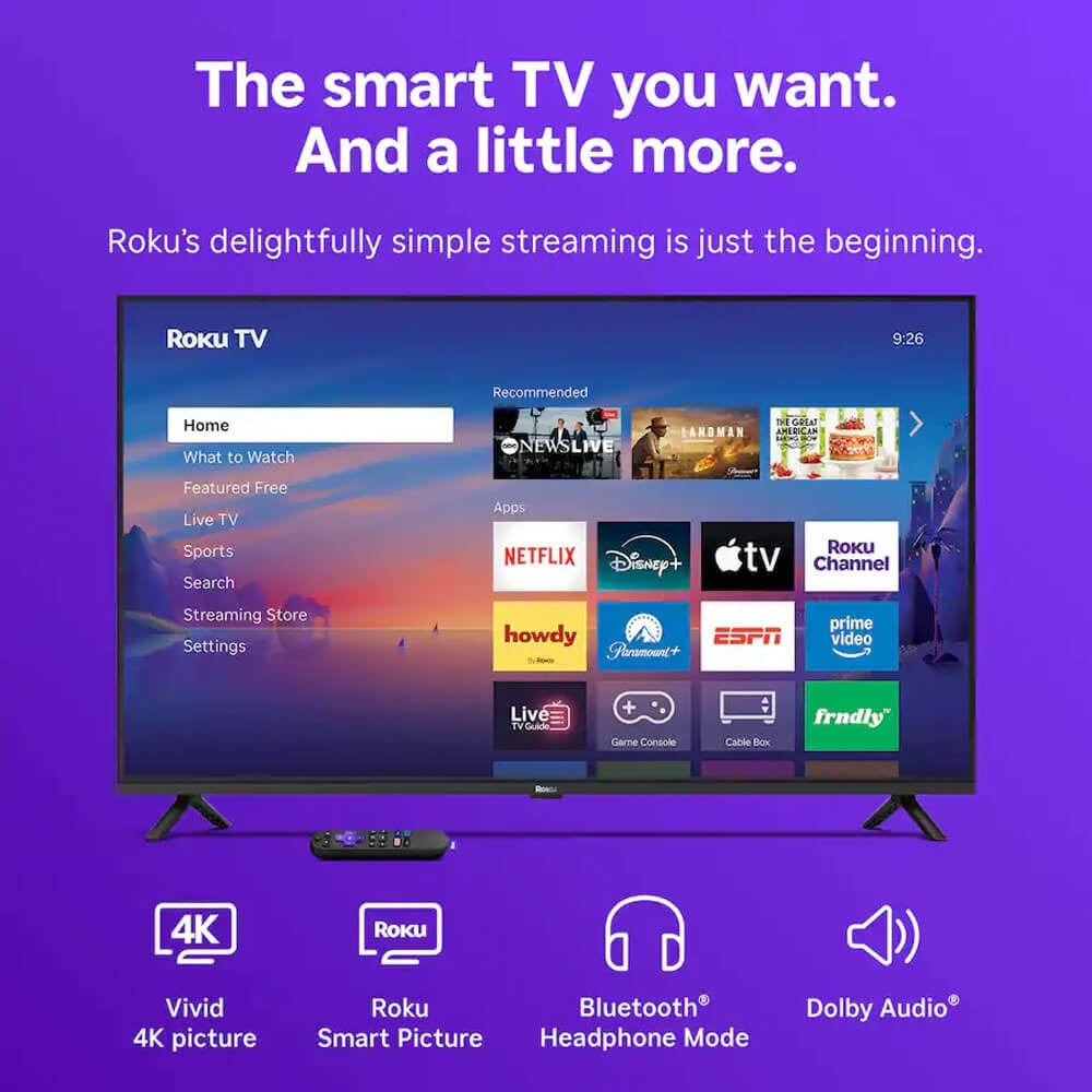 Roku 43" Class Select Series 4K LED Smart RokuTV (2026) 43R4E5