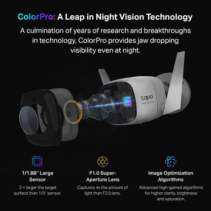 TP-Link Tapo ColorPro C325WB 4MP Wi-Fi Outdoor Camera with Spotlights