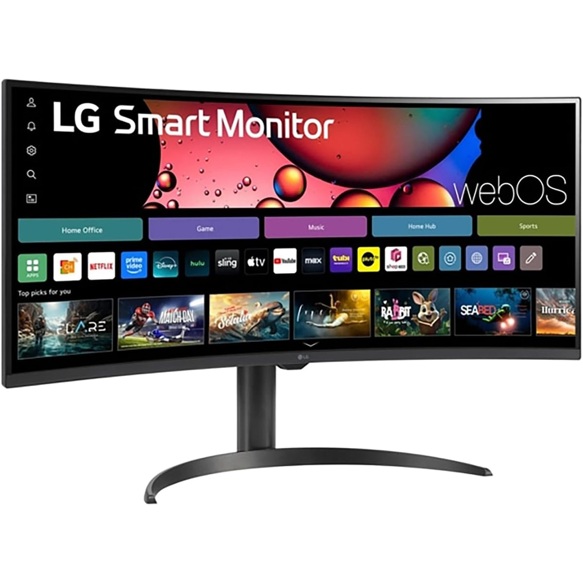LG - 34SR65QC-B 34" Smart Curved Monitor 100Hz UltraWide QHD 3440x1440 5ms