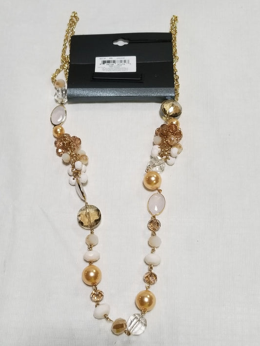 37+3 PEAR FACET CAB NECKLACE