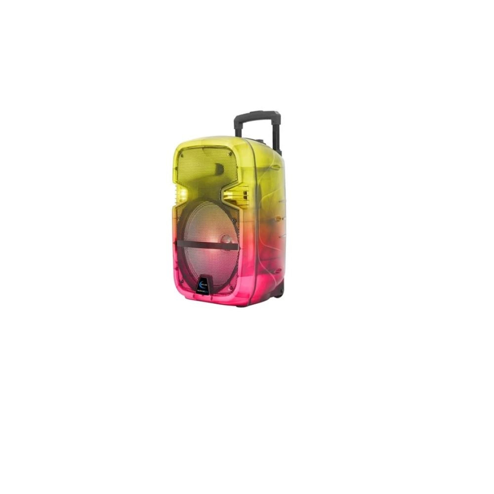Technical Pro CLEAR12 2500W Bluetooth Rechargeable Party Speaker with LED Sync Lights – Translucent Clear