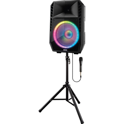 ION Audio Total PA Spartan High-Power Bluetooth PA System with Lights, Stand, and Microphone IPA123A Black