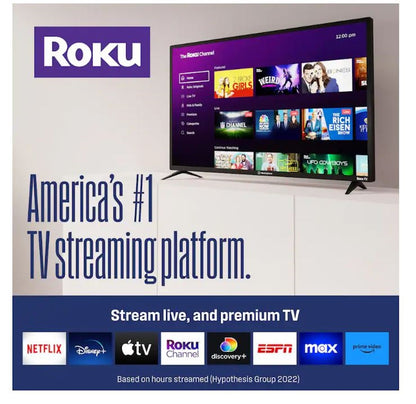 Westinghouse 40" Smart FHD ROKU TV, Wi-Fi, Bluetooth, Flat Screen, Works with Apple AirPlay WR40FE2520