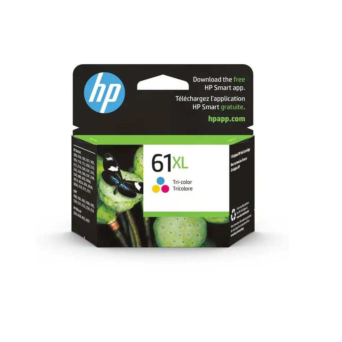 HP 61 Tri-Color High Yield Ink Cartridge, Prints Up to 300 Pages CH564WN#140