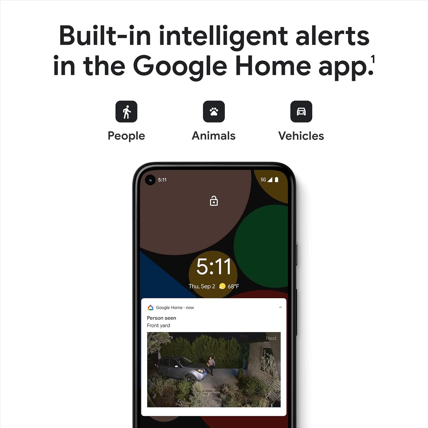 Google Nest Cam with Floodlight - Outdoor Camera - Floodlight Security Camera, White GA02411-US