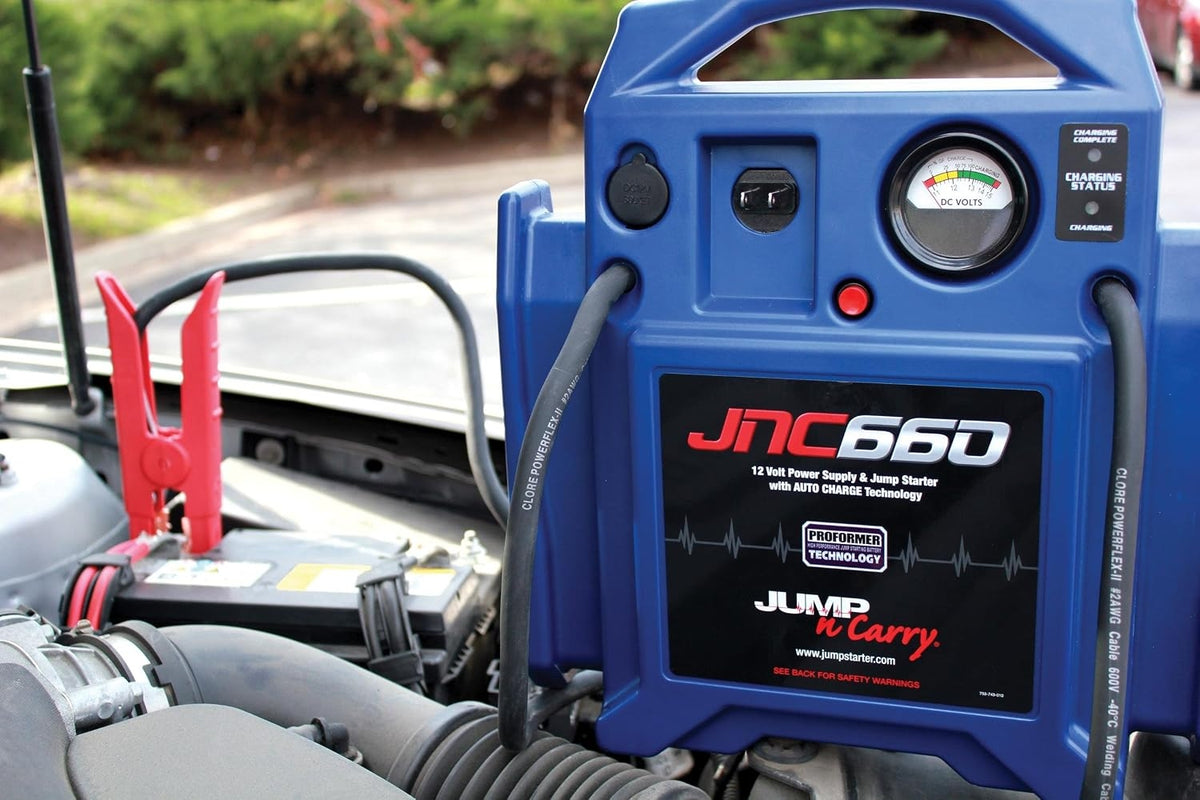 Clore Automotive Jump-N-Carry JNC660 1700 Peak Amp 12 Volt Jump Starter, Blue