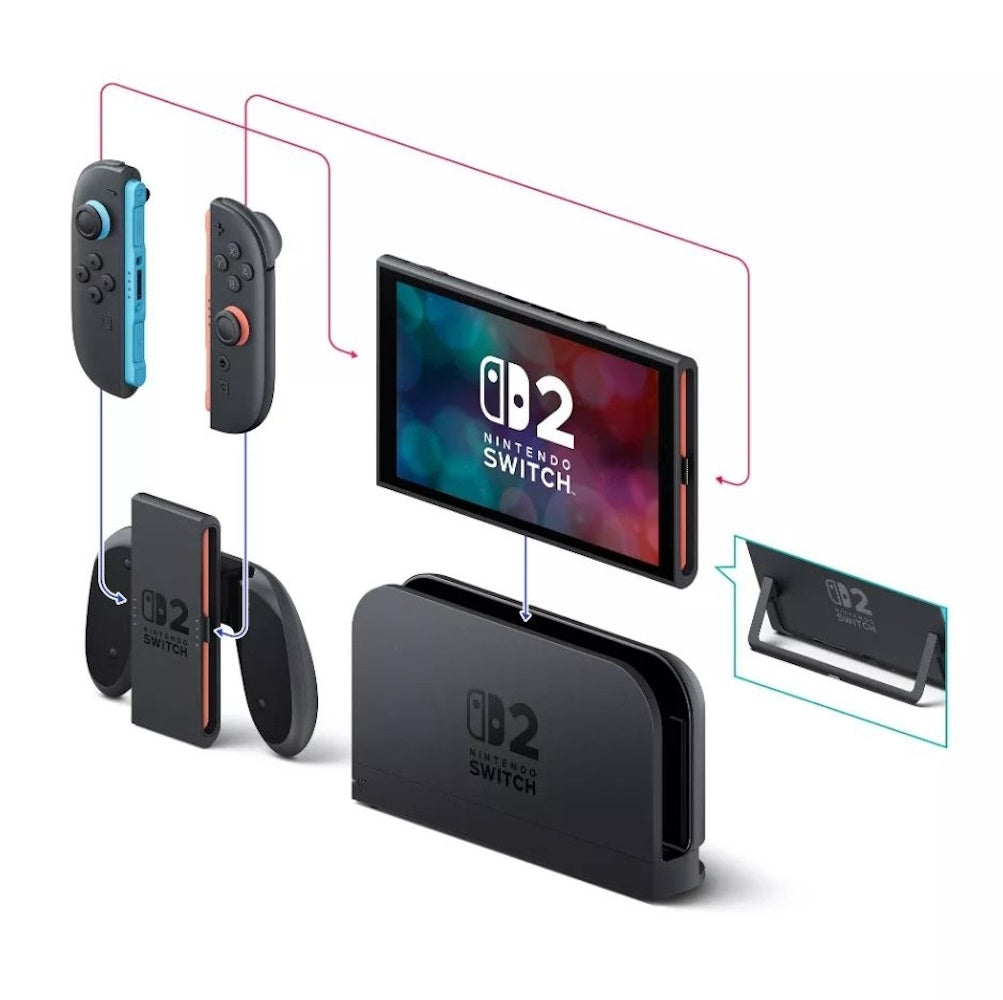 Nintendo Switch 2 Gaming Console, 7.9” 1080p Screen, Black - 123669