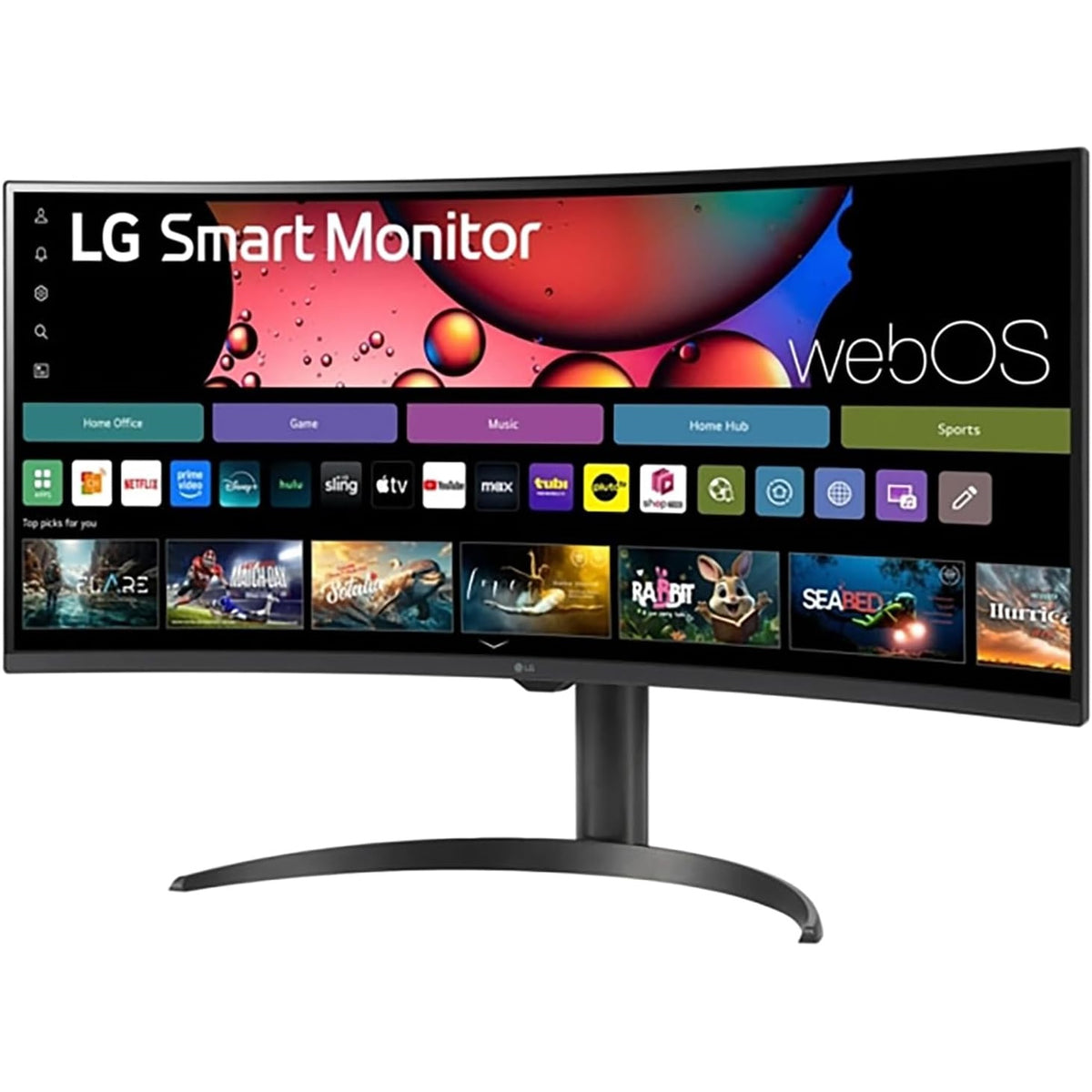 LG - 34SR65QC-B 34" Smart Curved Monitor 100Hz UltraWide QHD 3440x1440 5ms