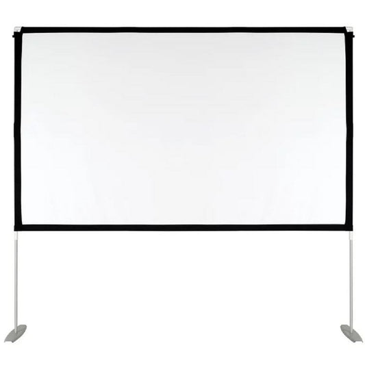 Onn 100" Portable Indoor/Outdoor 16:9 Theater Projection Screen Detachable Legs White 100024196