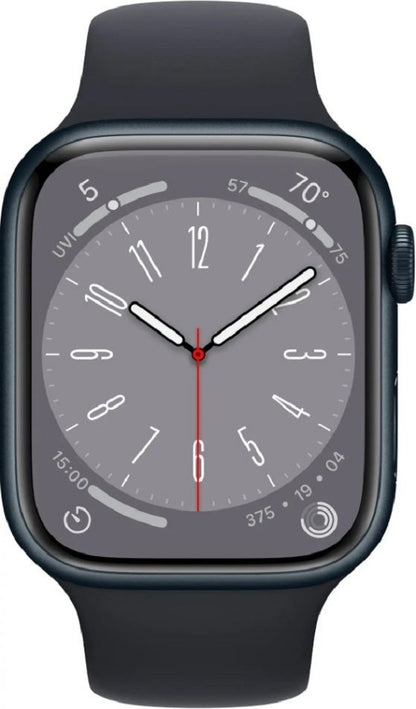 Apple Watch Series 8 45mm Aluminum Case Midnight Sport Band M/L (2022) MNUL3LL/A