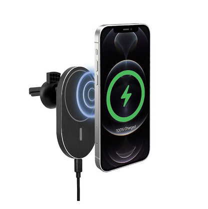 iHome 5-in-1 Magnetic Wireless Charging Car Mount Kit - Black 2IHCM2264B0L2