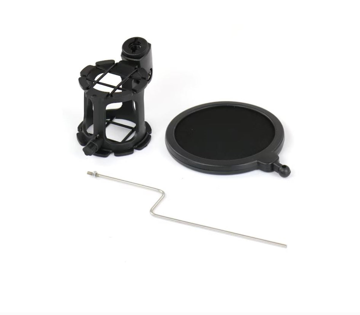 Technical Pro 2-in-1 Gooseneck Phone Holder with Microphone Shock Mount Holder & Microphone Pop Filter Flexible Mic Arm