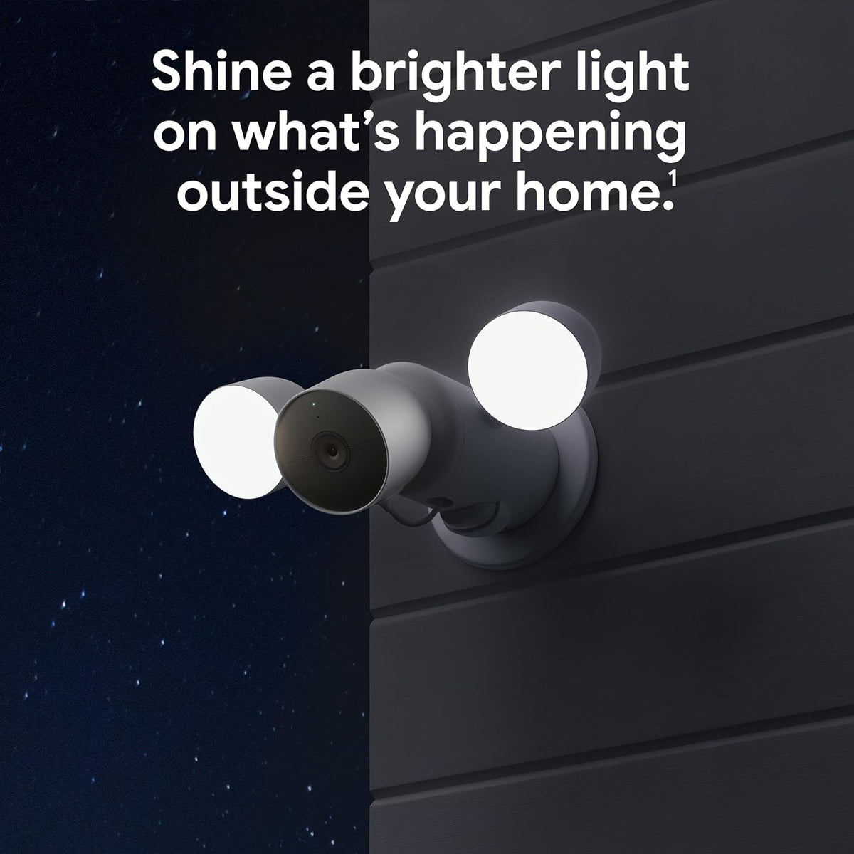 Google Nest Cam with Floodlight - Outdoor Camera - Floodlight Security Camera, White GA02411-US