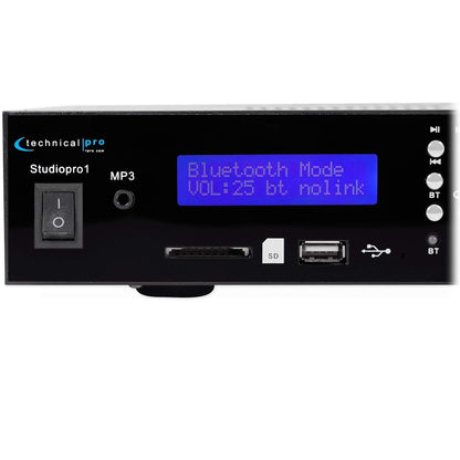 Technical Pro Bluetooth USB/SD Preamp Mixing Recorder w/2 Mic Inputs+9 Band EQ
