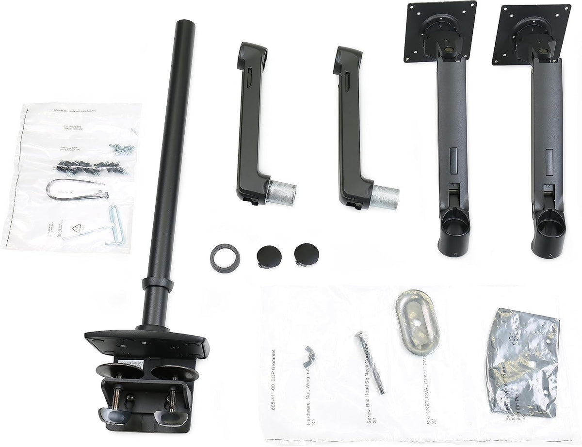 Ergotron LX Dual Desk Mount Stacking Arm for Displays up to 40" Matte Black 45-509-224
