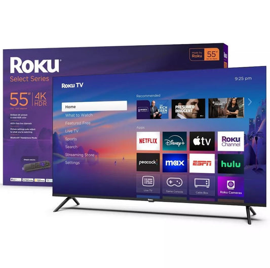 Roku 55" Select Series 4K HDR Smart Roku TV with Roku TV Remote 55R4C4