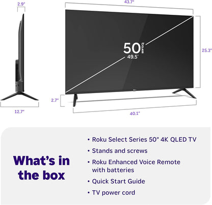 Roku - 50" Class Select Series 4K QLED Smart RokuTV (2026) 50R5D5