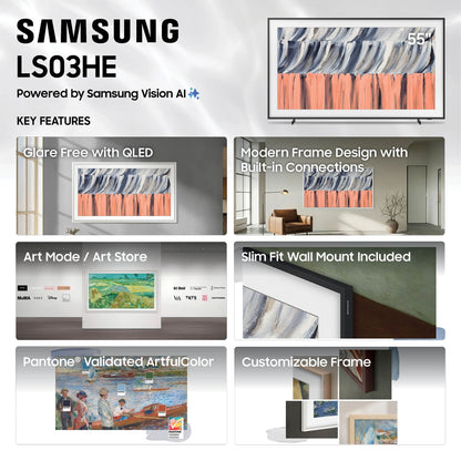 Samsung LS03HE The Frame 65" 4K HDR Smart QLED TV QN65LS03HEFXZA