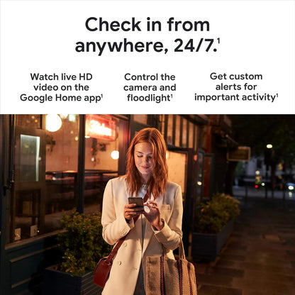 Google Nest Cam with Floodlight - Outdoor Camera - Floodlight Security Camera, White GA02411-US