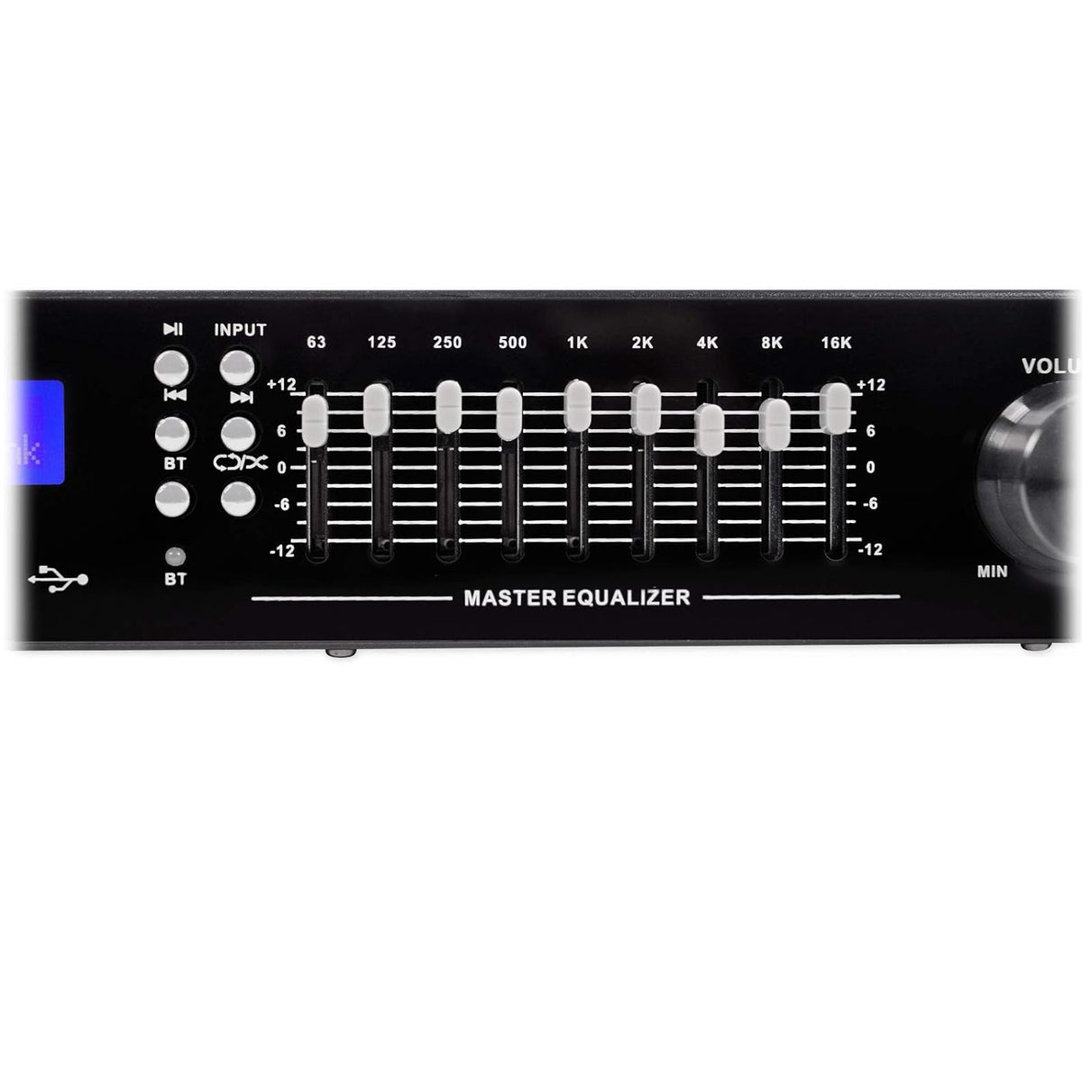 Technical Pro Bluetooth USB/SD Preamp Mixing Recorder w/2 Mic Inputs+9 Band EQ