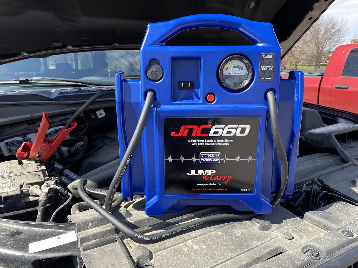 Clore Automotive Jump-N-Carry JNC660 1700 Peak Amp 12 Volt Jump Starter, Blue