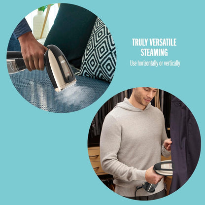 Conair Handheld Garment Steamer for Clothes, Turbo ExtremeSteam 1875W, Black GS59B