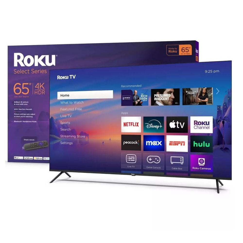 Roku 65" Select Series 4K HDR Smart Roku TV with Roku TV Remote: LED, Wi-Fi, HDMI 65R4C4