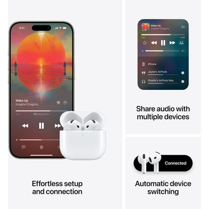 Apple AirPods Wireless Noise-Canceling w/ Charging Case 4th Gen MXP93LL/A