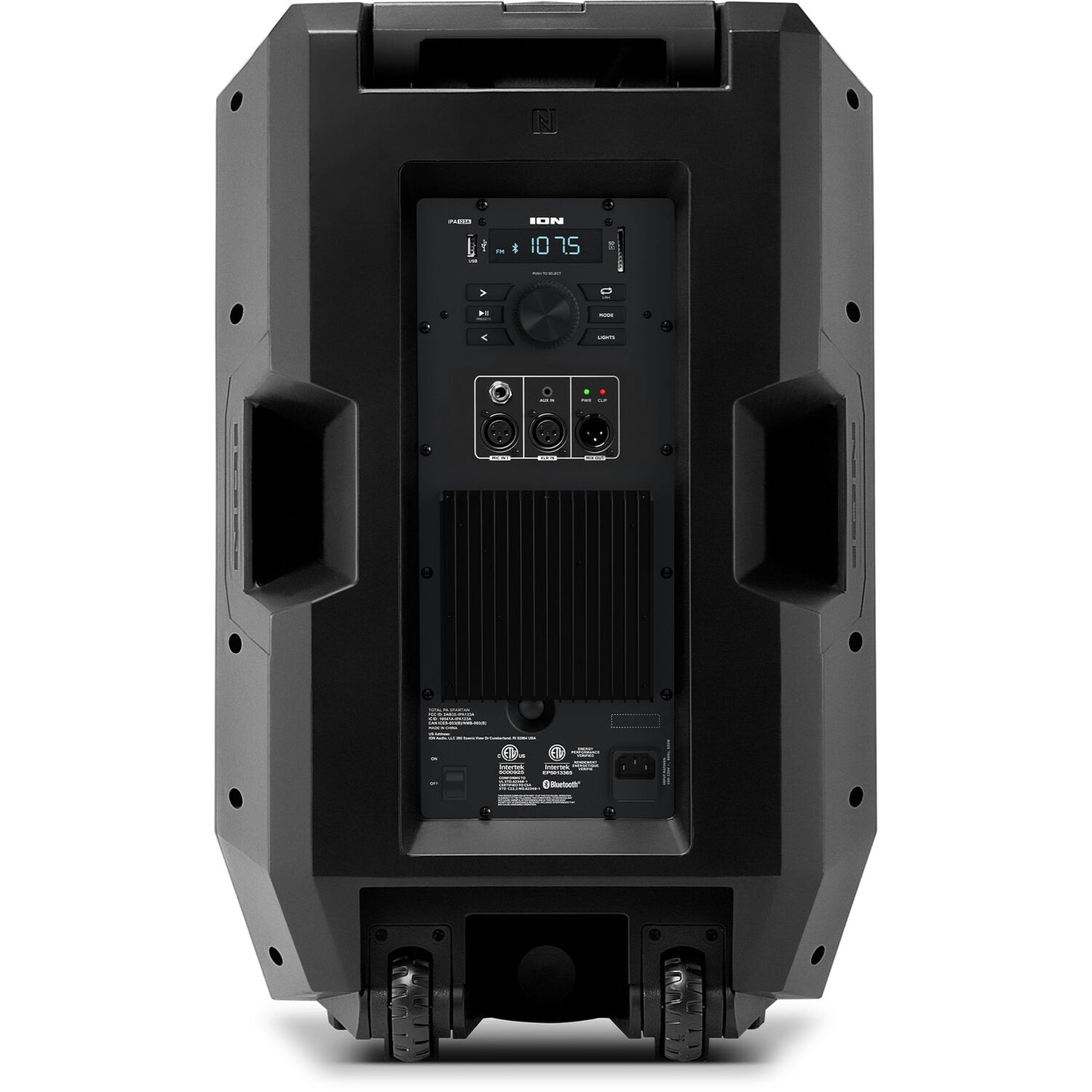 ION Audio Total PA Spartan High-Power Bluetooth PA System with Lights, Stand, and Microphone IPA123A Black