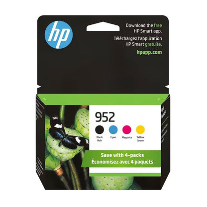 HP 952 4-Pack Standard Capacity Ink Cartridges - Black/Cyan/Magenta/Yellow - Instant Ink A2QG5BN