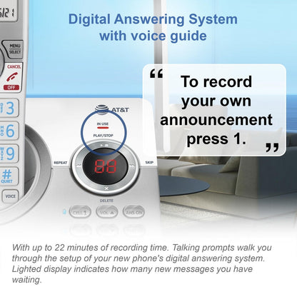 AT&T 3-Handset Answering System with Connect to Cell DL72350