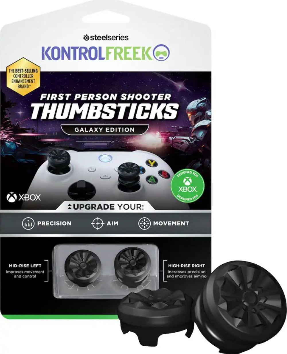 KontrolFreek - FPS Galaxy Edition Thumbsticks, Xbox/Xbox Series X/Xbox Series X - Black