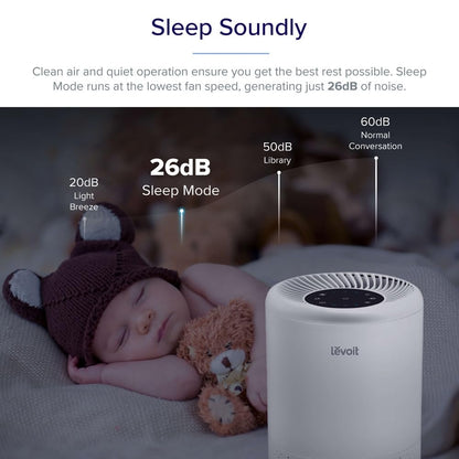 LEVOIT Air Purifiers for Home Allergies and Pets Hair, H13 True HEPA Air Purifier Filter